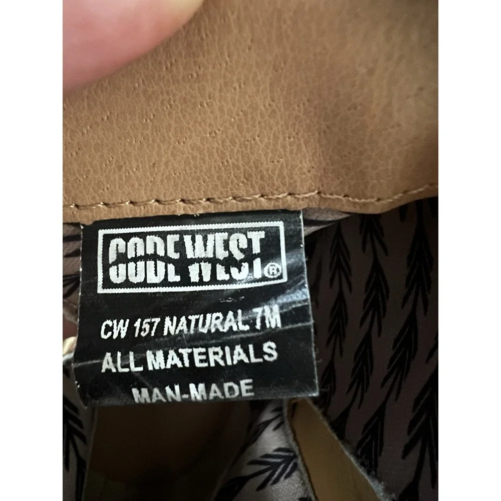 Code West Western Leather‎ Tan Ankle Booties Size 7